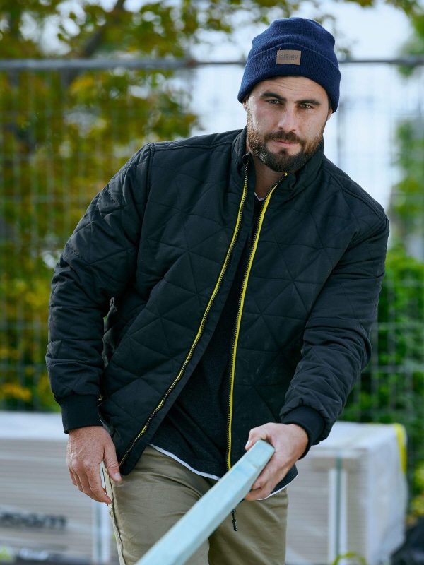 Diamond Quilted Bomber Jacket