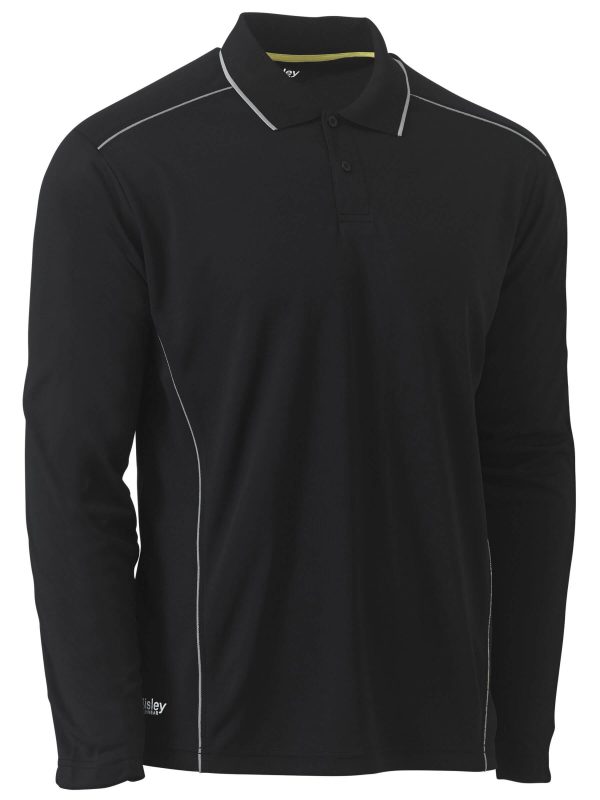 Cool Mesh Polo with Reflective Piping