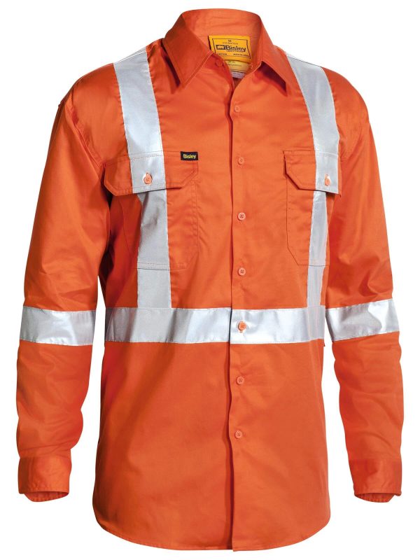 3M X Taped Hi Vis Long Sleeve Mens Drill Shirt