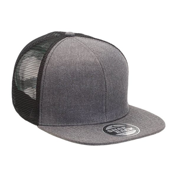 Heathered Flat Peak Trucker - Image 4
