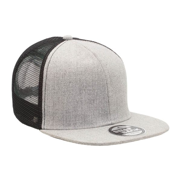 Heathered Flat Peak Trucker - Image 3