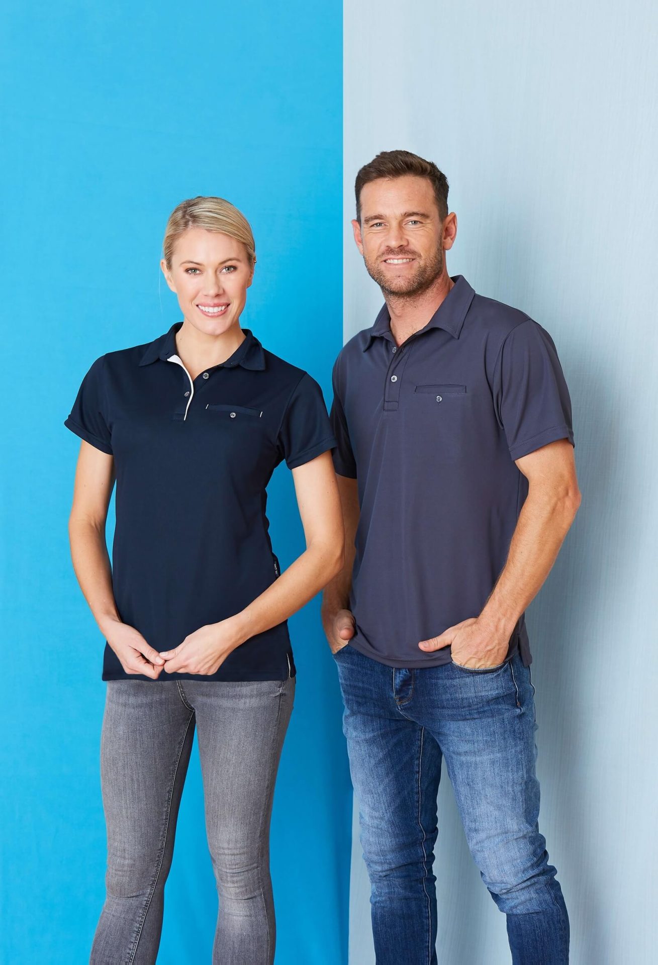 Mens Boston Polo with Ice-Cool fabric and custom corporate logo embroidery