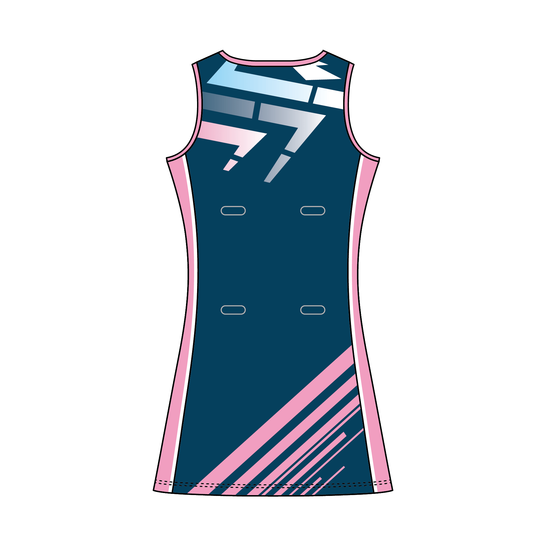 Netball Kit Sewing Pattern Teamwear Netball Sample Template - 4 - Embroidery Central