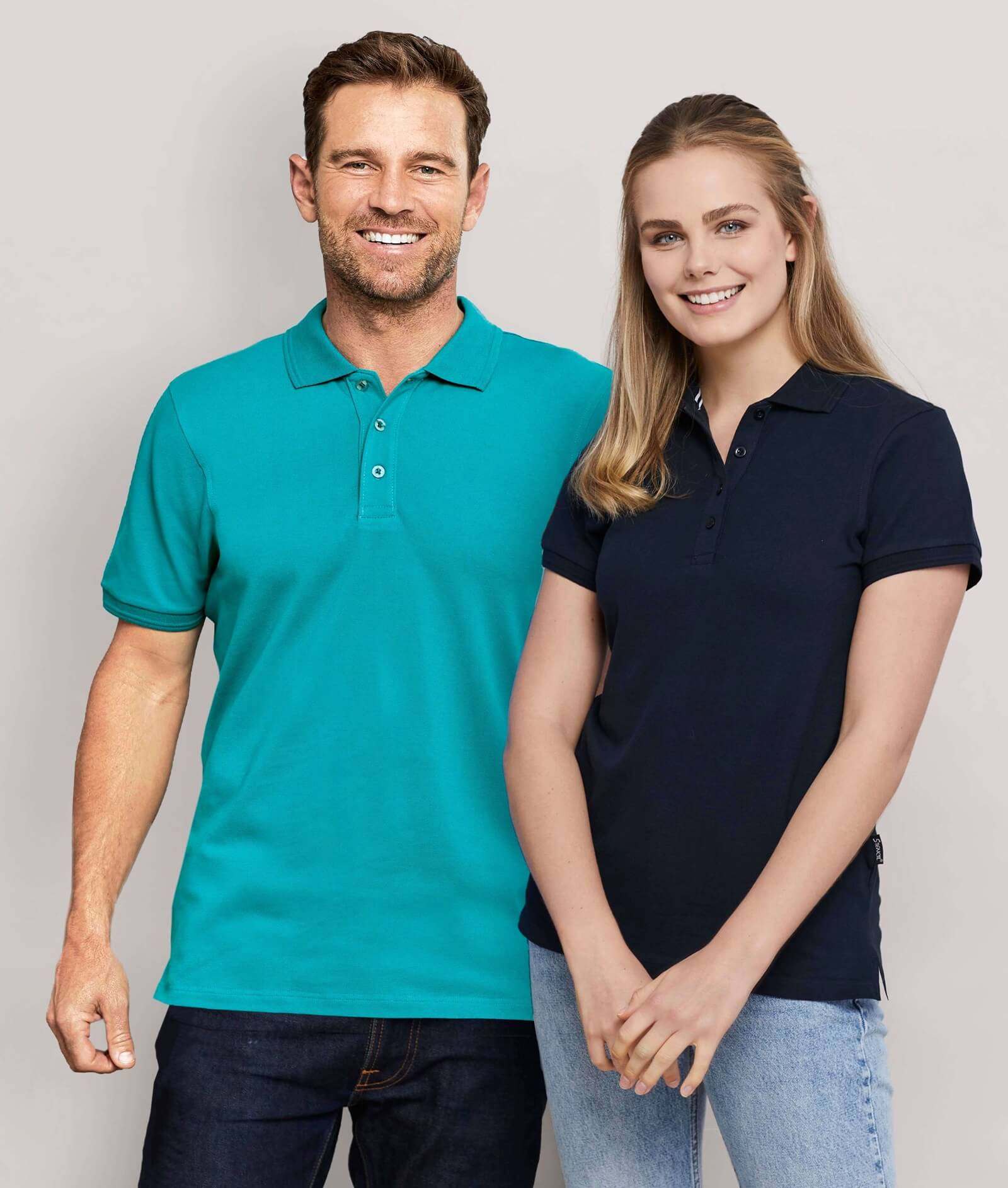 Mens Oceanic Polo with jacquard collar and custom business logo