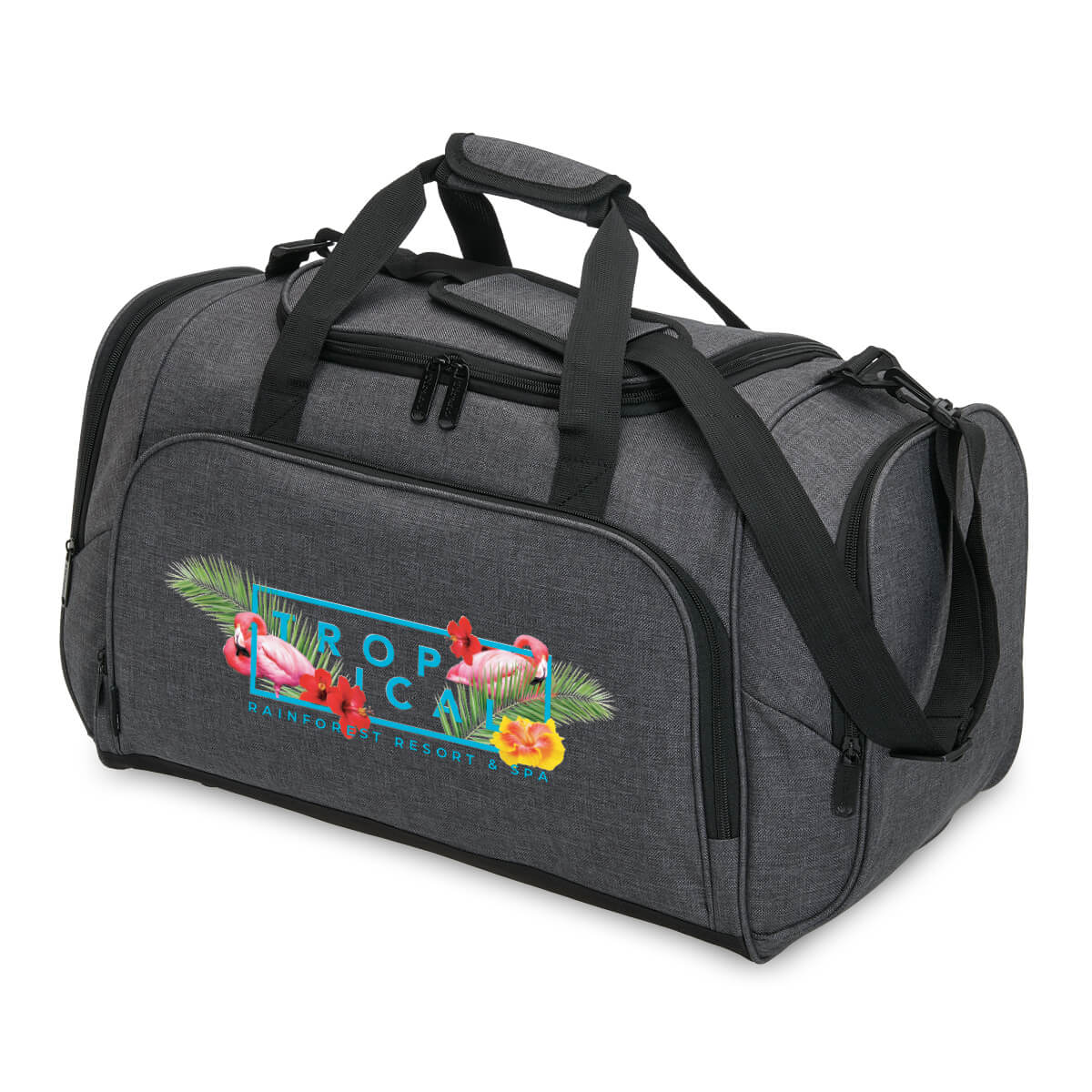 Tirano Travel Bag with padded shoulder strap and custom business embroidery