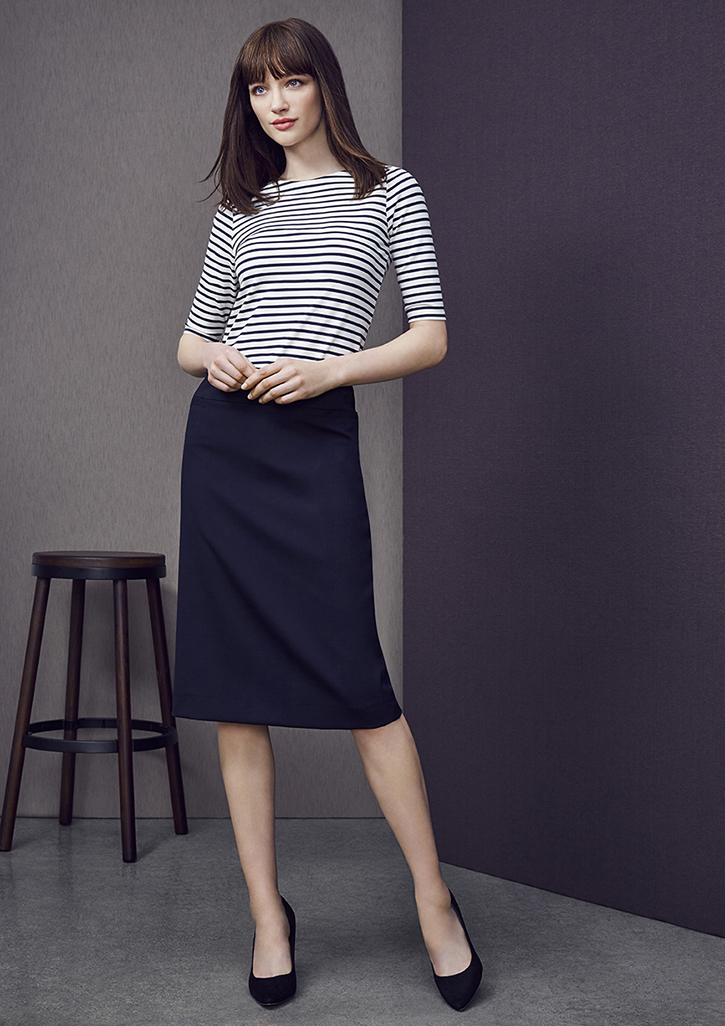 Womens Comfort Wool Stretch Relaxed Fit Lined Skirt