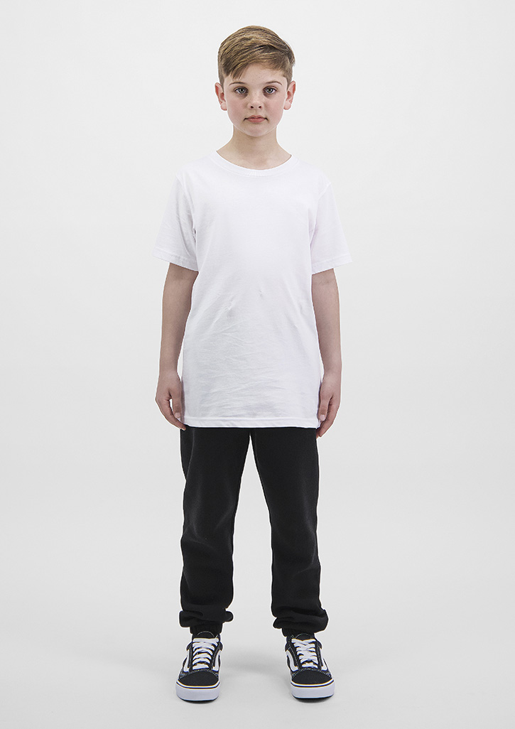 Kids Track Pant with elastic drawcord waist and custom school crest embroidery
