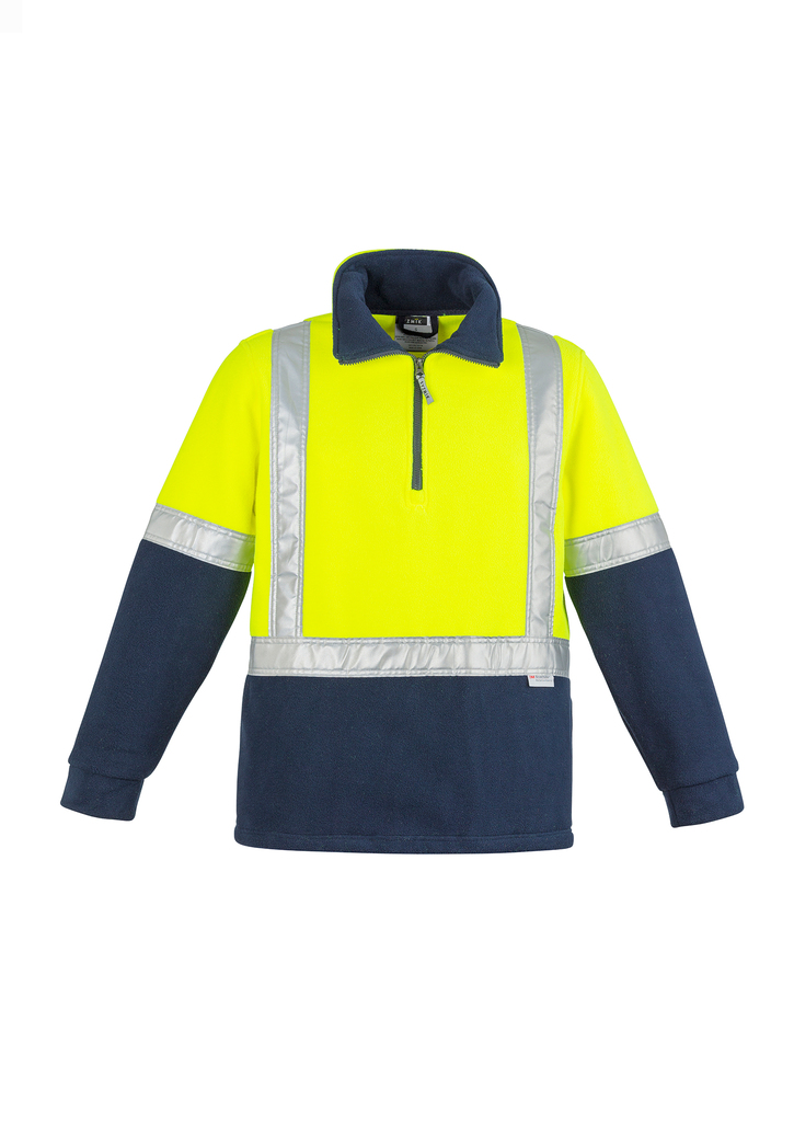 Unisex Polar Fleece Pullover with 3M reflective tape and custom company embroidery